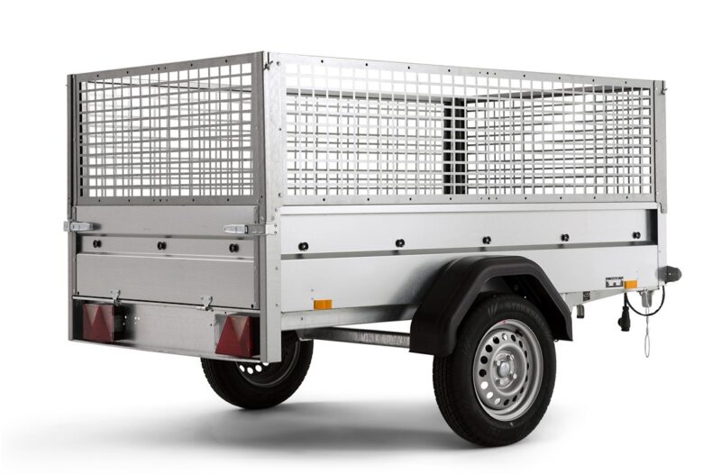 Brenderup 1203 SUB 750, ungebremst mit 1 Garn. Gitteraufsatzwände 500 mm und Hochplane