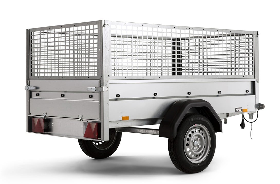 Brenderup 1203 SUB 750, ungebremst mit 1 Garn. Gitteraufsatzwände 500 mm und Hochplane