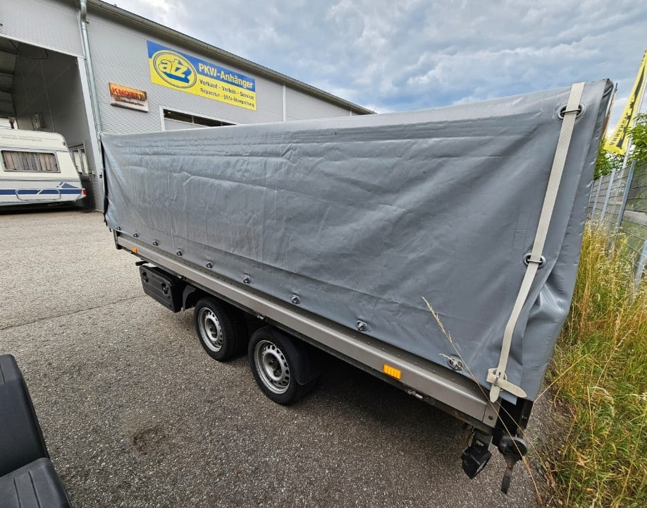 Privatverkauf *GEBRAUCHT* Humbaur Dreiseitenkipper HNK 3000.37- Alu mit Elektropumpe, HzG. 3500 kg – Bild 2