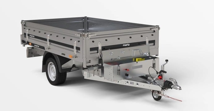 RK 250 einachsig, Stahl mit Elektropumpe, mit Aufsatzwände 400 mm