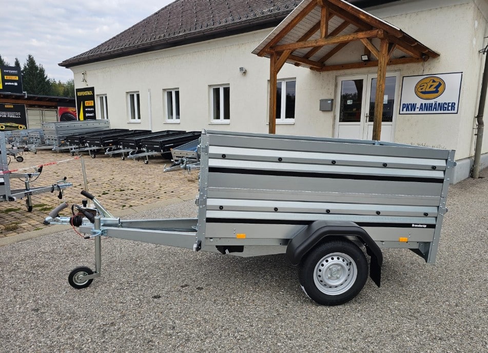 ATZ 2205 SB 1000, gebremst, mit Aufsatzwände und Flachplane, HzG. 1000 kg, Nuztlast ca. 780 kg – Bild 2
